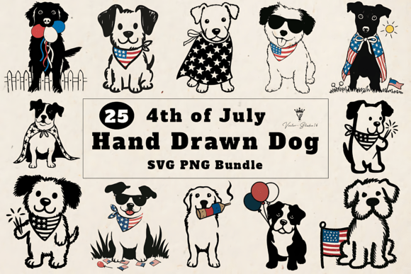 4th of July Hand Drawn Dog Bundle Review