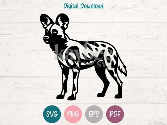 African Wild Painted Dog SVG PNG EPS Review