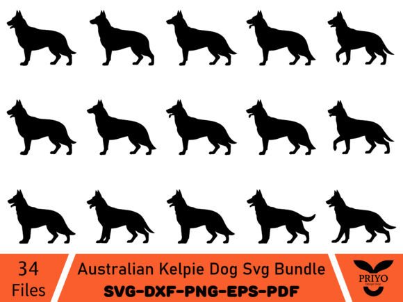 Australian Kelpie Dog Svg Bundle