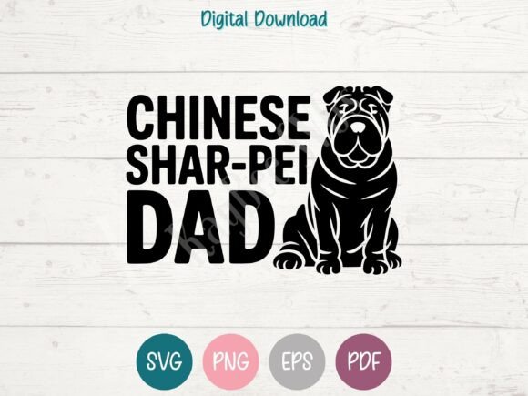 Chinese Shar-Pei Dog Dad SVG PNG EPS Review