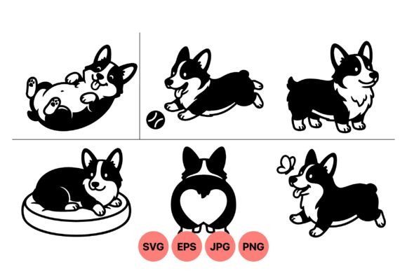Cute Corgi Dog Silhouette SVG Review
