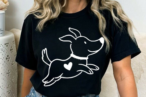 Cute Dog Black Silhouette SVG PNG Review