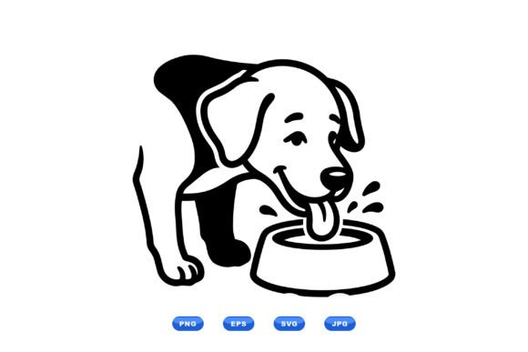 Cute Dog Drinking SVG Review