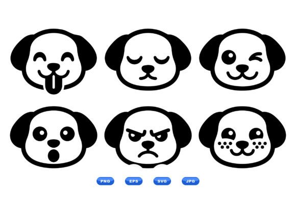 Cute Dog Emoticon SVG Set Review