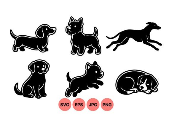 Cute Dog Silhouettes SVG Pack Review