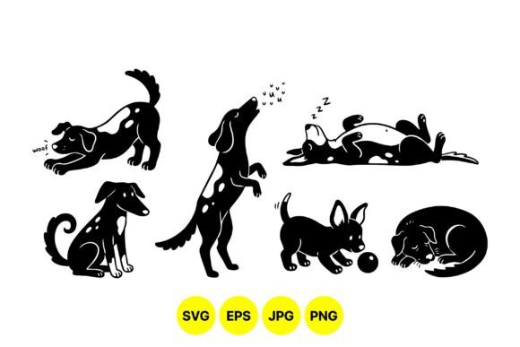 Cute Playful Dog Silhouette Svg Review