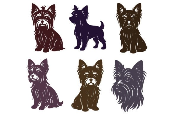 Free Yorkie Svg Silhouette for Embroidery Projects