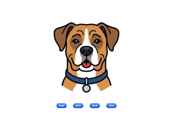 Friendly Dog Head SVG Illustration Review