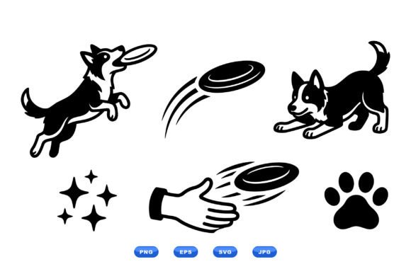 Frisbee Dog SVG Pack