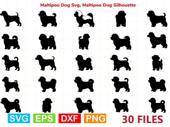 Maltipoo Dog Svg for Embroidery Projects