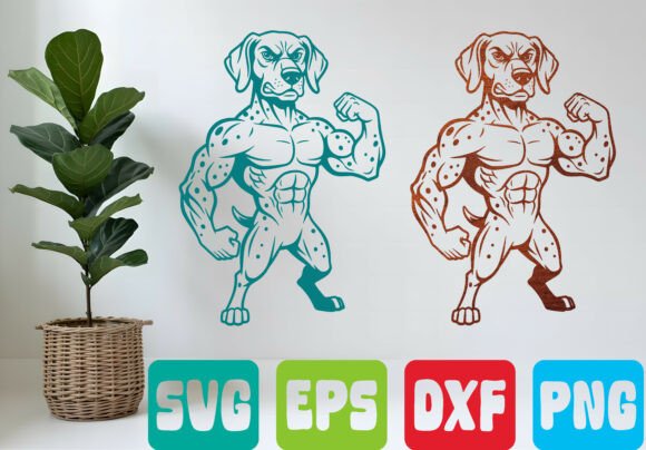 Muscle Dog SVG Design