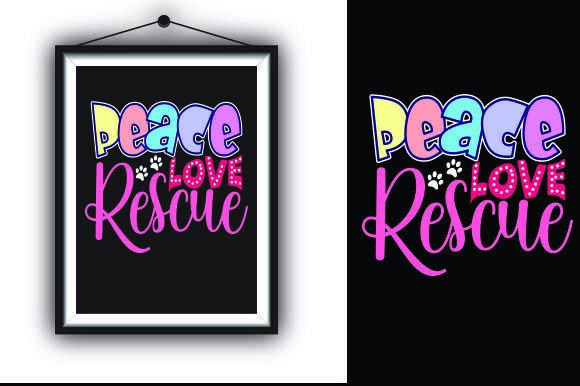Peace Love Rescue Doglover T-shirt Review