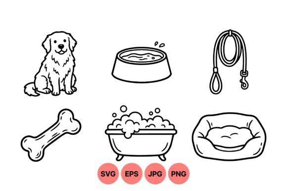 Pet Care Dog Icons SVG Clipart Review