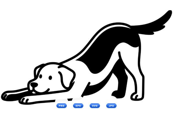 Playful Dog SVG Clipart