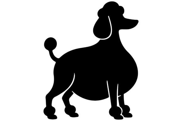 Pregnant Poodle Dog SVG Clipart Cut File