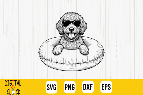 Summer Golden Doodle Dog in Pool Float Review
