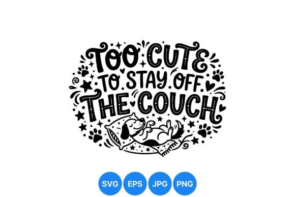 Too Cute Dog Couch SVG Design Review